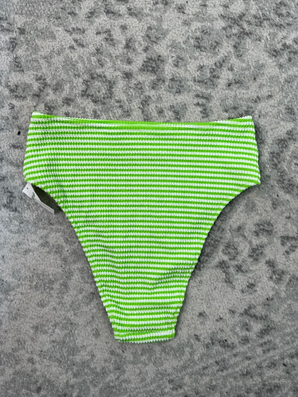AERIE SWIM BOTTOMS BUNDLE HIGH WAISTED CORAL AND GREEN WHITE STRIPE SZ MED NWT - Picture 11 of 13